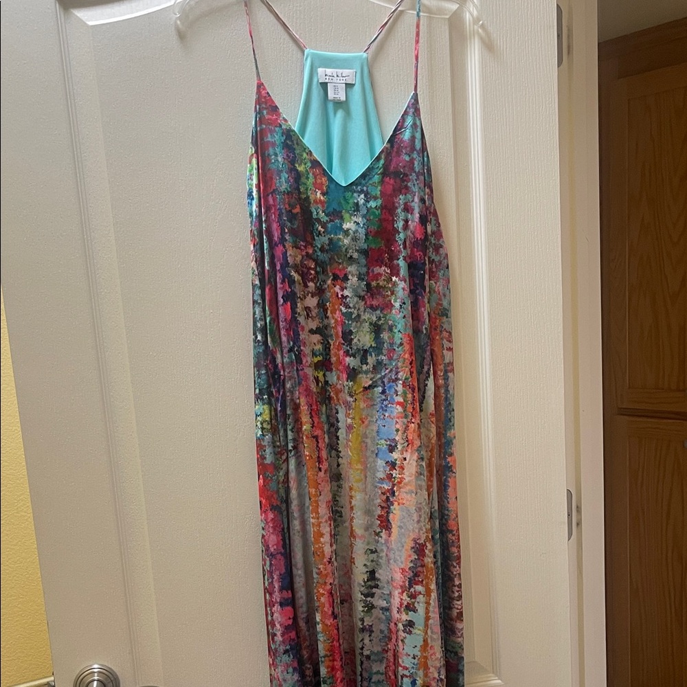 Nicole Miller Turquoise Sleeveless Dress